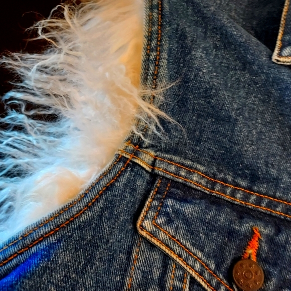 Mongolian Lambswool Jean Vest by Dena New York: Made in USA. NWT. - Picture 7 of 12